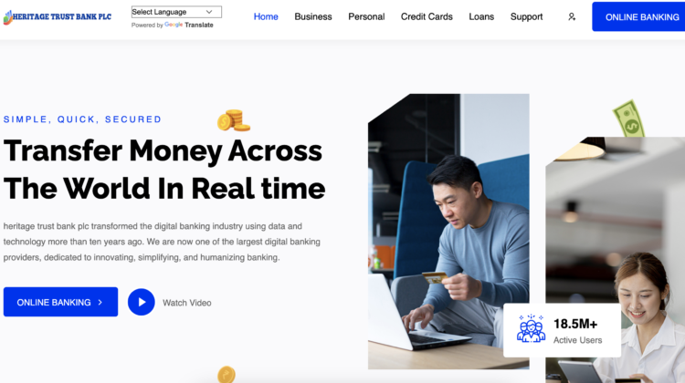 Heritagetrustbankplc.com Scam Review